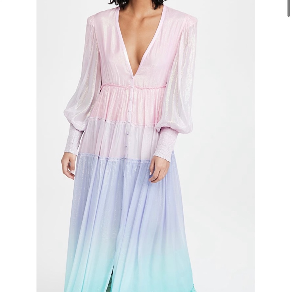 Rococo Sand Emi Dress small metallic rainbow ombre pink purple blue shimmery - Picture 4 of 4